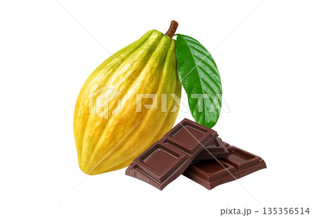 カカオ チョコレート イラスト リアル 135356514