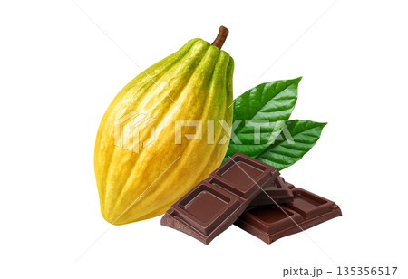 カカオ チョコレート イラスト リアル 135356517