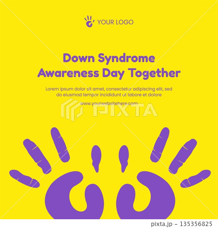 World Down Syndrome Day Flat Cartoon Hand Drawn Background Illustration Design World Down Syndrome Day Flat Cartoon Hand Drawn Background Illustration Design 135356825