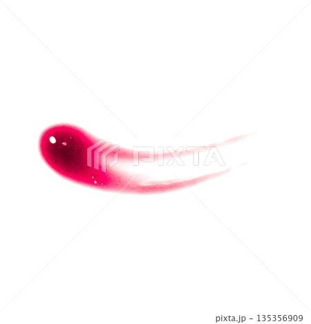 Purple lip gloss smudge isolated on white background 135356909