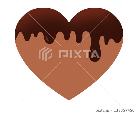 バレンタイン　ハート　イラスト素材 135357456