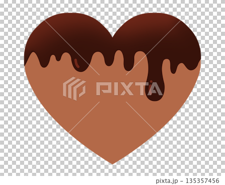 バレンタイン　ハート　イラスト素材 135357456