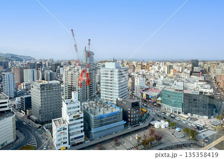 大分市街地と別府湾 大分市街地と別府湾 135358419