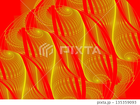 紅壁に描かれた金波の紋様 紅壁に描かれた金波の紋様 135359093