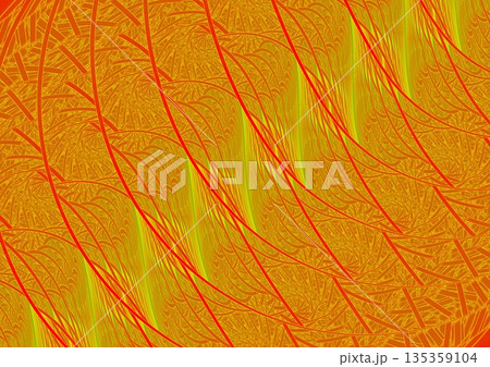 紅壁に描かれた金波の紋様 紅壁に描かれた金波の紋様 135359104