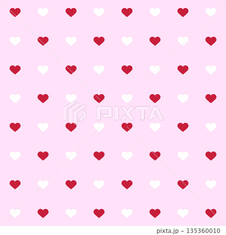 シンプルなハート柄のバレンタイン背景イラスト　四角 135360010