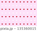 シンプルなハート柄のバレンタイン背景イラスト 135360015
