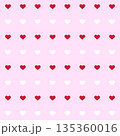 シンプルなハート柄のバレンタイン背景イラスト　四角 135360016
