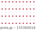 シンプルなハート柄のバレンタイン背景イラスト 135360018