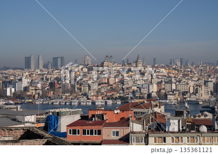 Istanbul Skyline Panorama: Cityscape Viewpoint, Modern Buildings, Turkey Istanbul Skyline Panorama: Cityscape Viewpoint, Modern Buildings, Turkey 135361121