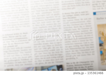 Text from a newspaper showing various articles and illustrations 135361466