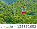 新緑の中を進む谷川岳ロープウェイ 135361652