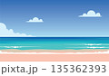 Clear Blue Beach Daytime Scene 135362393
