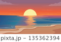 Dramatic Sea Sunset Horizon View 135362394