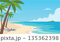 Peaceful Tropical Beach Morning Scene 135362398