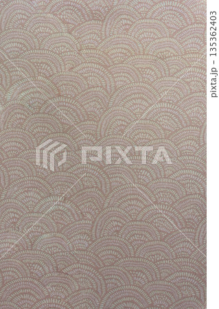 Warm brown-pink brocade fabric texture with wave pattern and metallic threads, textile collection Warm brown-pink brocade fabric texture with wave pattern and metallic threads, textile collection 135362403