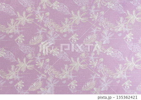 Lavender pink decorative fabric texture with tropical floral pattern, part of textile collectionDescription (119 chars): Lavender pink decorative fabric texture with tropical floral pattern, part of textile collectionDescription (119 chars): 135362421