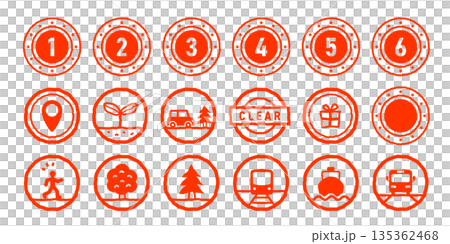 A set of rough line art illustrations like stamps or letterpress prints. Travel and high-tech symbols such as numbers, buses, cars, trains, boats, trees, etc. A set of rough line art illustrations like stamps or letterpress prints. Travel and high-tech symbols such as numbers, buses, cars, trains, boats, trees, etc. 135362468