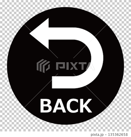 文字付きの戻るボタン 135362658