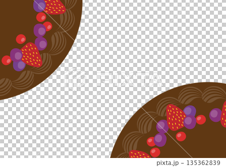 Valentine's Day chocolate cake background frame illustration Valentine's Day chocolate cake background frame illustration 135362839