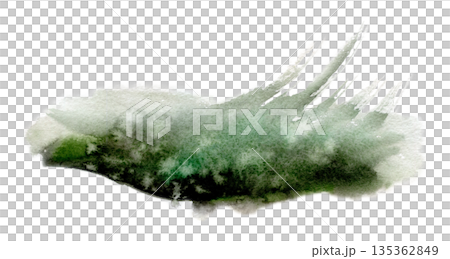 Dark green watercolor smear of moss, forest floor, foggy mountain slope or swamp texture. Hand drawn isolated illustration for eco branding, outdoor themes, nature storytelling and rustic design. Dark green watercolor smear of moss, forest floor, foggy mountain slope or swamp texture. Hand drawn isolated illustration for eco branding, outdoor themes, nature storytelling and rustic design. 135362849