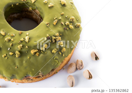 Pistachio cake with cream Pistachio cake with cream 135362862