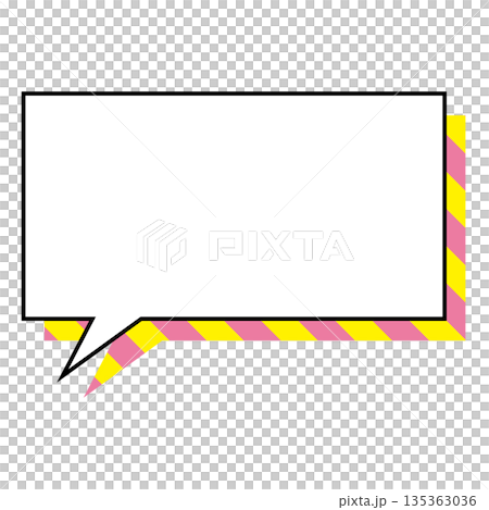 Simple speech bubble illustration, horizontal, square 135363036