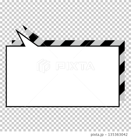 Simple speech bubble illustration, horizontal, square 135363042