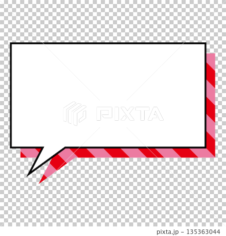 シンプルな吹き出しのイラスト 横長 四角 シンプルな吹き出しのイラスト 横長 四角 135363044