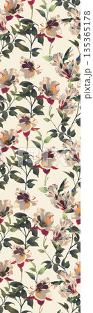 Collection Of Diverse Soft Colored Floral And Decorative Pattern Designs 135365178