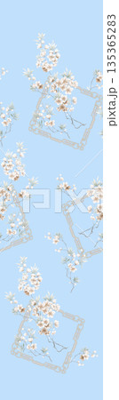 Diverse Delicate Floral And Decorative Pattern Designs In Soft Tones 135365283