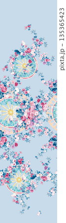 Diverse Delicate Floral And Decorative Pattern Designs In Soft Tones Diverse Delicate Floral And Decorative Pattern Designs In Soft Tones 135365423