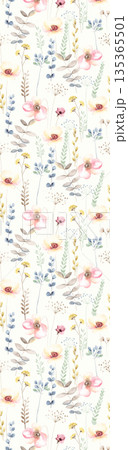 Diverse Delicate Floral And Decorative Pattern Designs In Soft Tones 135365501