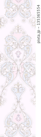 Diverse Delicate Floral And Decorative Pattern Designs In Soft Tones 135365554