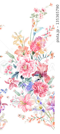 Diverse Delicate Floral And Decorative Pattern Designs In Soft Tones Diverse Delicate Floral And Decorative Pattern Designs In Soft Tones 135365790
