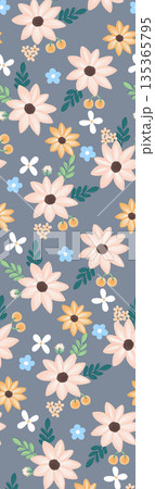 Diverse Delicate Floral And Decorative Pattern Designs In Soft Tones 135365795