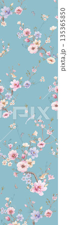 Diverse Delicate Floral And Decorative Pattern Designs In Soft Tones 135365850