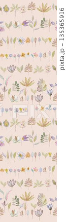 Diverse Delicate Floral And Decorative Pattern Designs In Soft Tones Diverse Delicate Floral And Decorative Pattern Designs In Soft Tones 135365916