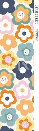 Diverse Delicate Floral And Decorative Pattern Designs In Soft Tones 135366134