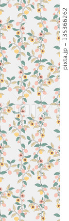 Diverse Delicate Floral And Decorative Pattern Designs In Soft Tones 135366262