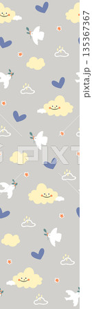 Soft Pastel Floral And Abstract Decorative Pattern Design Collection 135367367