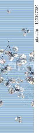 Soft Pastel Floral And Abstract Decorative Pattern Design Collection 135367384
