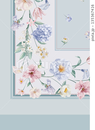 Soft Pastel Floral And Abstract Decorative Pattern Design Collection Soft Pastel Floral And Abstract Decorative Pattern Design Collection 135367416