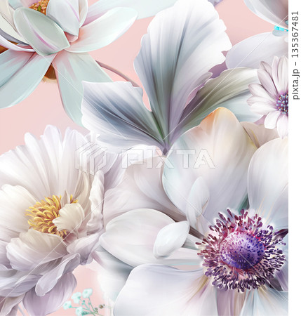 Soft Pastel Floral And Abstract Decorative Pattern Design Collection Soft Pastel Floral And Abstract Decorative Pattern Design Collection 135367481