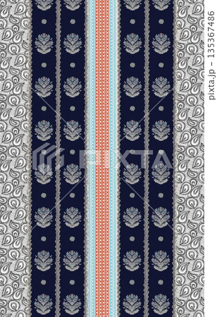 Soft Pastel Floral And Abstract Decorative Pattern Design Collection 135367486