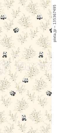 Soft Pastel Floral And Abstract Decorative Pattern Design Collection 135367495