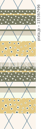 Soft Pastel Floral And Abstract Decorative Pattern Design Collection 135367496