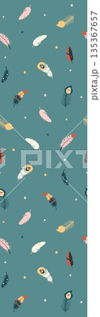 Soft Pastel Floral And Abstract Decorative Pattern Design Collection 135367657