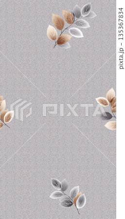 Soft Pastel Floral And Abstract Decorative Pattern Design Collection 135367834