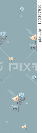 Soft Pastel Floral And Abstract Decorative Pattern Design Collection 135367910